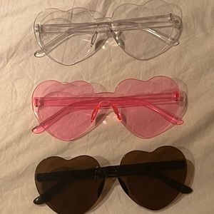 clear heart sunglasses lot